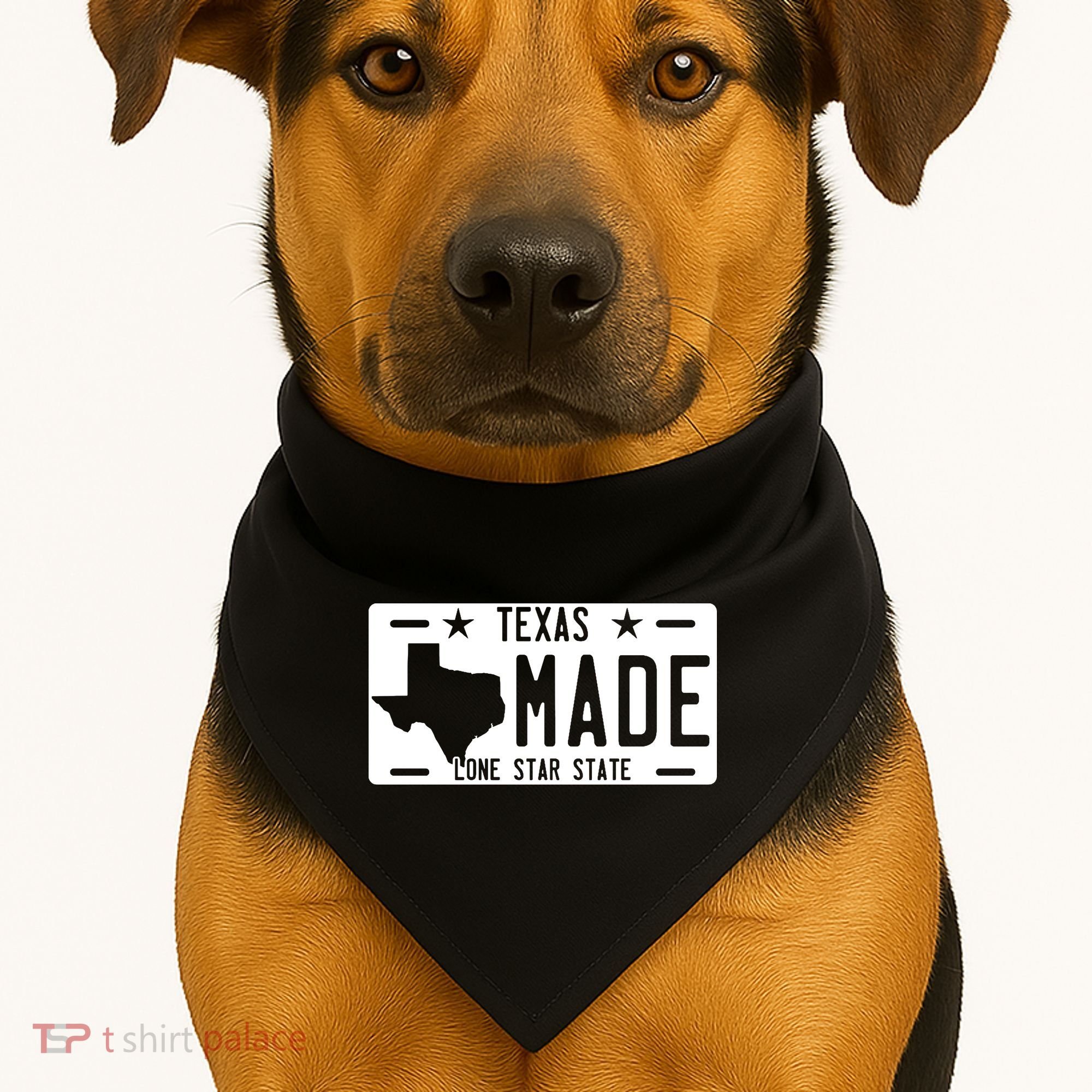 Texas Made Lone Star License Plate USA-Made Doggie Bandana