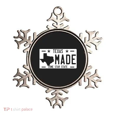 Texas Made Lone Star License Plate Ornament