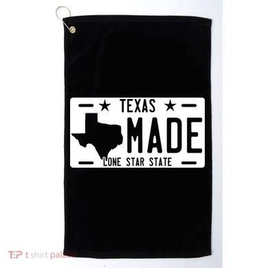 Texas Made Lone Star License Plate Golf Towel
