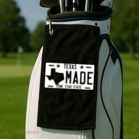 Texas Made Lone Star License Plate Golf Towel thumb 2