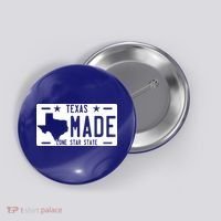 Texas Made Lone Star License Plate Button thumb 0