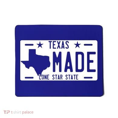 Texas Made Lone Star License Plate Mousepad