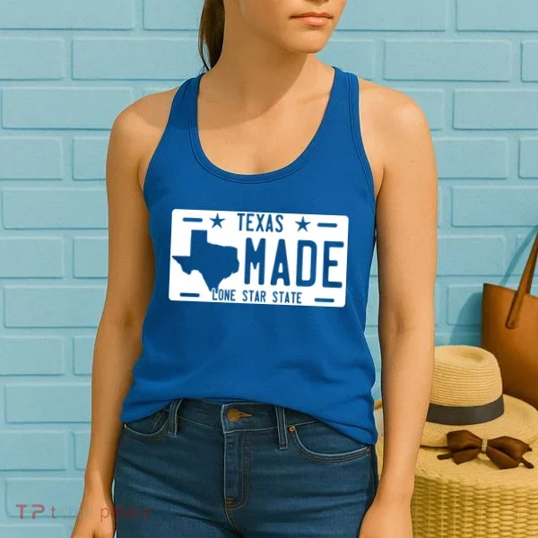 Texas Made Lone Star License Plate Women's Tank Top