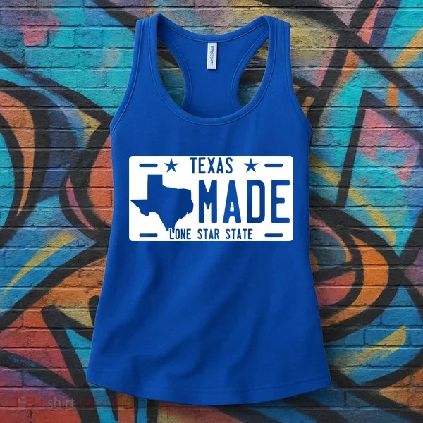 Texas Made Lone Star License Plate Women's Tank Top