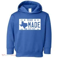 Texas Made Lone Star License Plate Toddler Hoodie thumb 0
