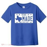 Texas Made Lone Star License Plate Toddler T-Shirt thumb 0