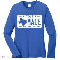 Texas Made Lone Star License Plate Women's Long Sleeve Shirt thumb 0