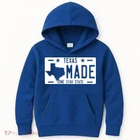 Texas Made Lone Star License Plate Kids Hoodie thumb 0