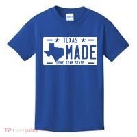 Texas Made Lone Star License Plate Kids T-Shirt thumb 0