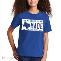 Texas Made Lone Star License Plate Kids T-Shirt thumb 2