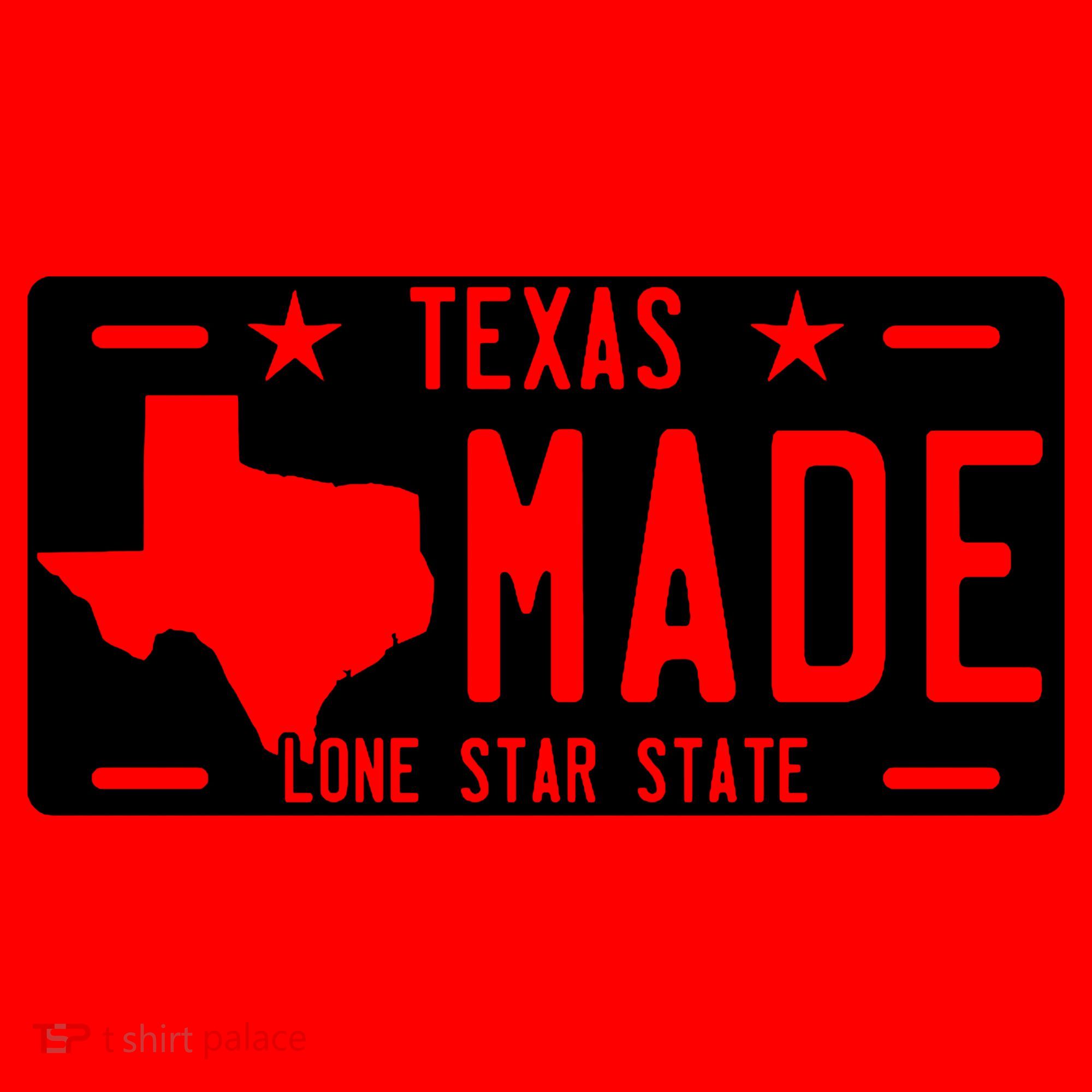 Texas Made Lone Star License Plate Santa Hat