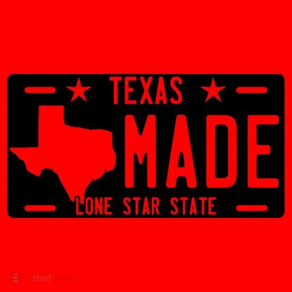 Texas Made Lone Star License Plate Santa Hat