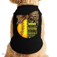 This Mimi Loves Her Softball Mother'S Day Leopard Doggie Tank thumb 0