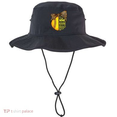 This Mimi Loves Her Softball Mother'S Day Leopard Bucket Hat