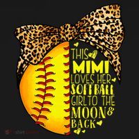 This Mimi Loves Her Softball Mother'S Day Leopard Bucket Hat thumb 4