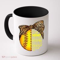 This Mimi Loves Her Softball Mother'S Day Leopard Coffee Mug thumb 0