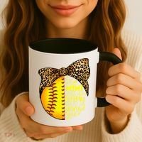 This Mimi Loves Her Softball Mother'S Day Leopard Coffee Mug thumb 3