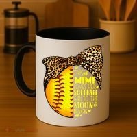 This Mimi Loves Her Softball Mother'S Day Leopard Coffee Mug thumb 4