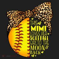 This Mimi Loves Her Softball Mother'S Day Leopard Beanie thumb 2