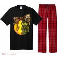 This Mimi Loves Her Softball Mother'S Day Leopard Pajama Set thumb 0