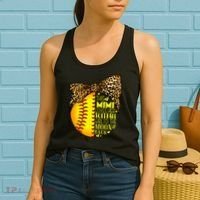 This Mimi Loves Her Softball Mother'S Day Leopard Women's Tank Top thumb 2