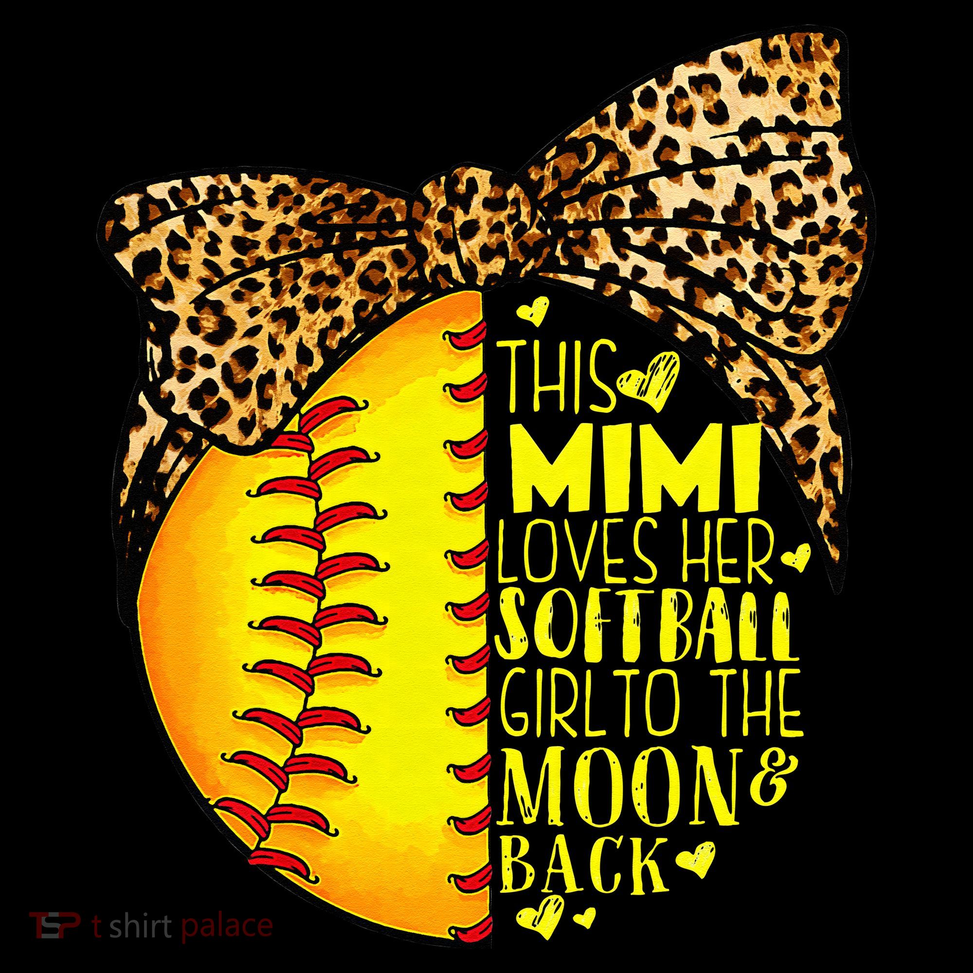 This Mimi Loves Her Softball Mother'S Day Leopard Women's Tank Top