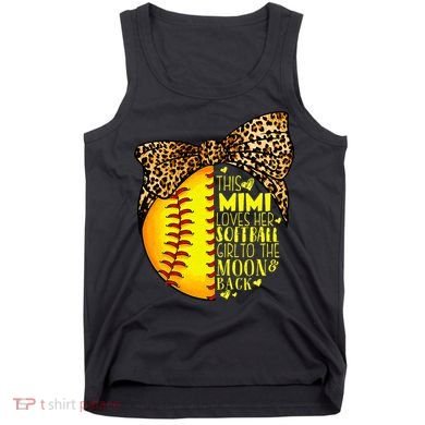 This Mimi Loves Her Softball Mother'S Day Leopard Tank Top