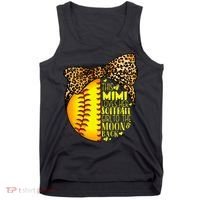 This Mimi Loves Her Softball Mother'S Day Leopard Tank Top thumb 0