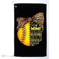 This Mimi Loves Her Softball Mother'S Day Leopard Golf Towel thumb 0