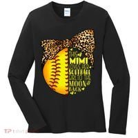 This Mimi Loves Her Softball Mother'S Day Leopard Women's Long Sleeve Shirt thumb 0
