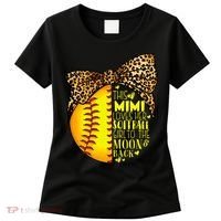 This Mimi Loves Her Softball Mother'S Day Leopard Women's T-Shirt thumb 0