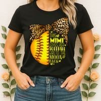 This Mimi Loves Her Softball Mother'S Day Leopard Women's T-Shirt thumb 2