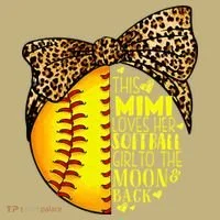 This Mimi Loves Her Softball Mother'S Day Leopard Hoodie thumb 2