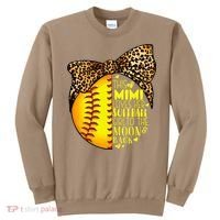 This Mimi Loves Her Softball Mother'S Day Leopard Sweatshirt thumb 0