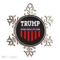 Trump Making Liberals Cry Again Funny Election Ornament thumb 0