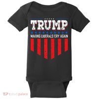 Trump Making Liberals Cry Again Funny Election Baby Bodysuit thumb 0