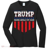 Trump Making Liberals Cry Again Funny Election Women's Long Sleeve Shirt thumb 0