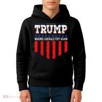 Trump Making Liberals Cry Again Funny Election Kids Hoodie thumb 4