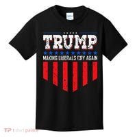 Trump Making Liberals Cry Again Funny Election Kids T-Shirt thumb 0