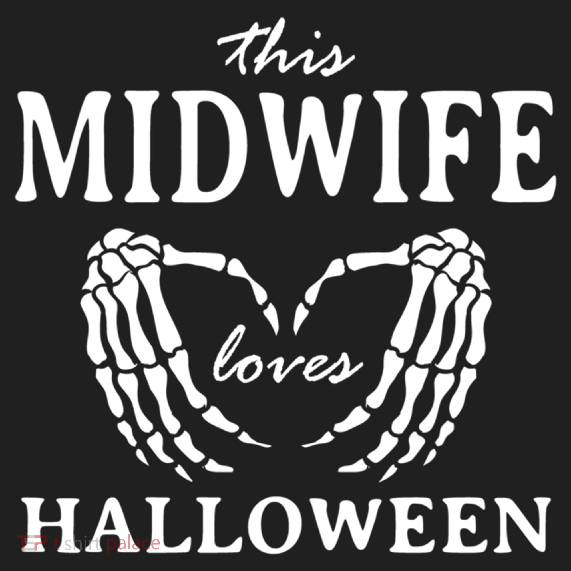 This Midwife Loves Halloween Doula Scary Birth Attendant Cool Gift Women's Sweatshirt