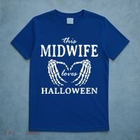This Midwife Loves Halloween Doula Scary Birth Attendant Cool Gift T-Shirt thumb 5
