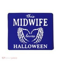 This Midwife Loves Halloween Doula Scary Birth Attendant Cool Gift Mousepad thumb 0