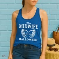 This Midwife Loves Halloween Doula Scary Birth Attendant Cool Gift Women's Tank Top thumb 2