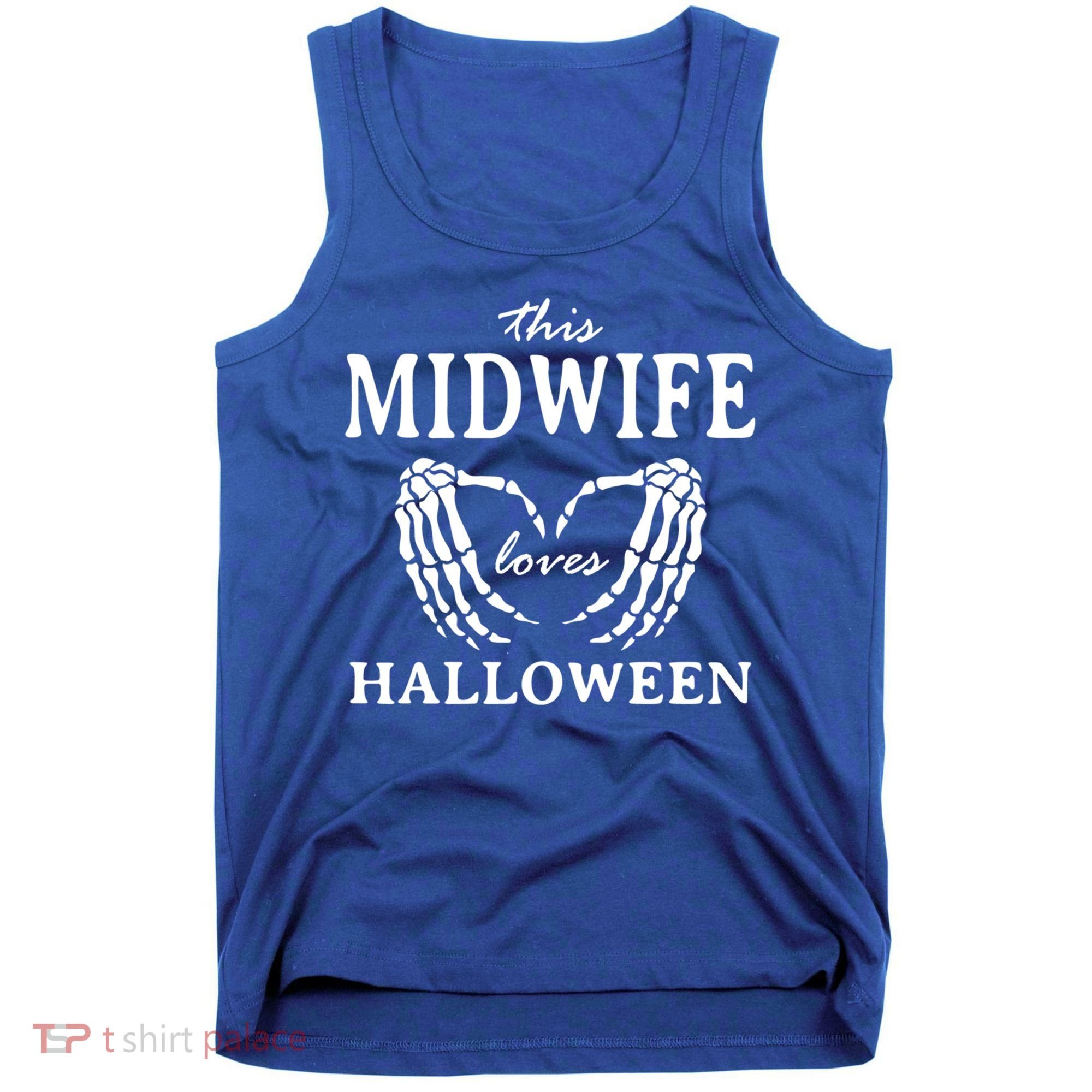 This Midwife Loves Halloween Doula Scary Birth Attendant Cool Gift Tank Top