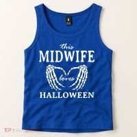 This Midwife Loves Halloween Doula Scary Birth Attendant Cool Gift Tank Top thumb 2