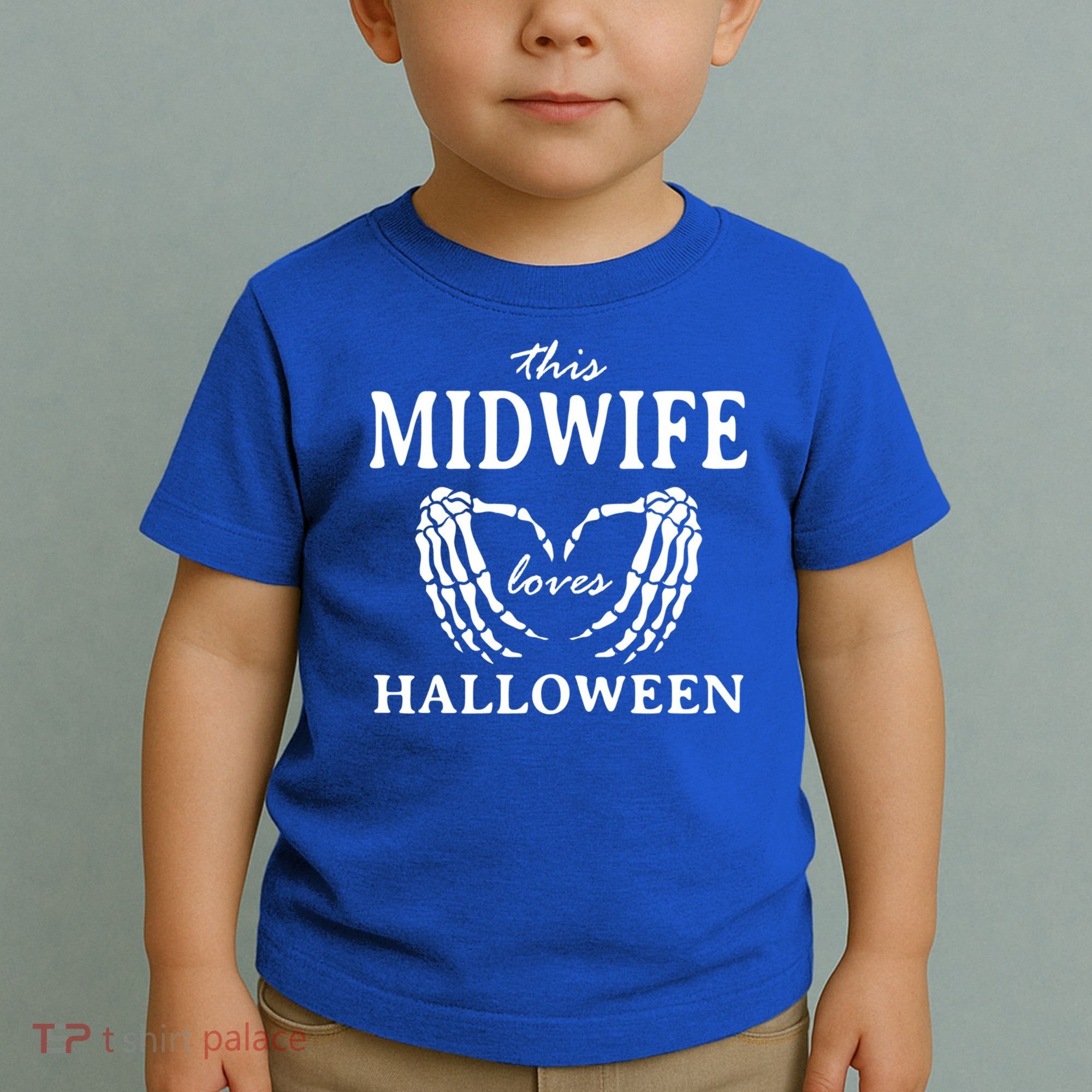 This Midwife Loves Halloween Doula Scary Birth Attendant Cool Gift Toddler T-Shirt
