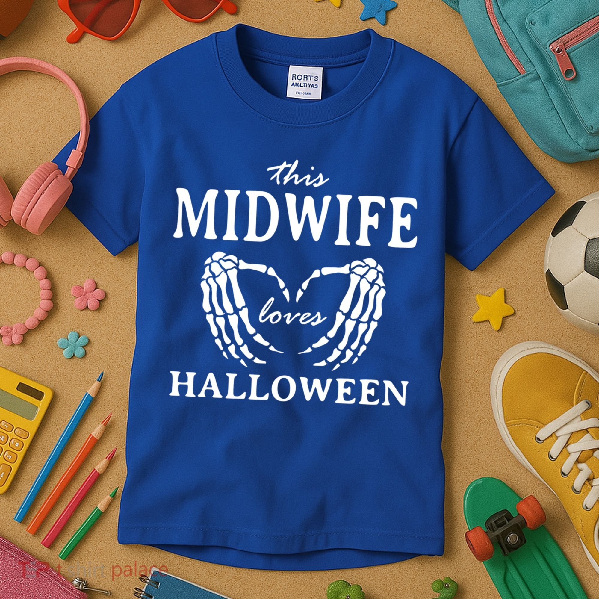 This Midwife Loves Halloween Doula Scary Birth Attendant Cool Gift Kids T-Shirt