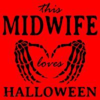 This Midwife Loves Halloween Doula Scary Birth Attendant Cool Gift Santa Hat thumb 1