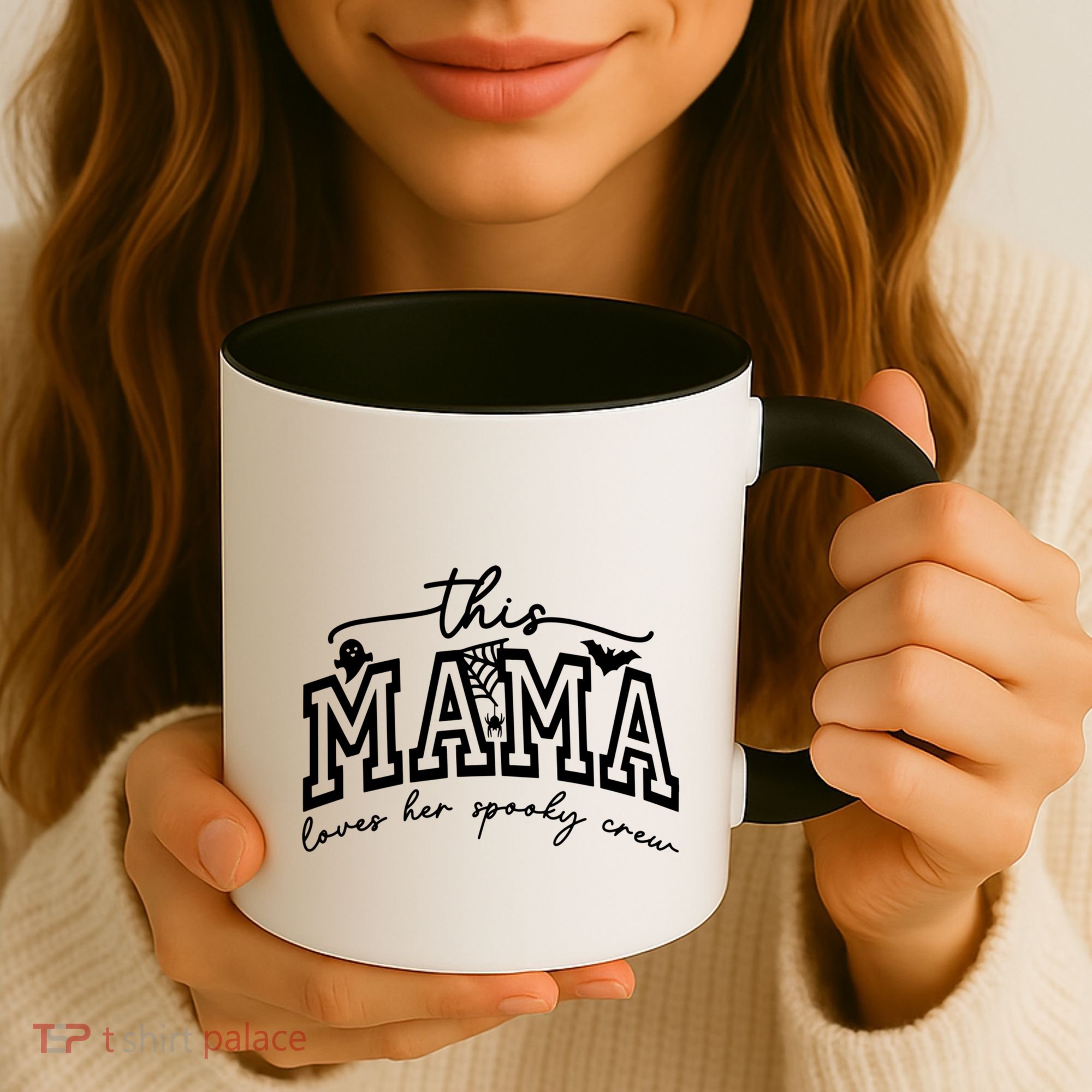 This Mama Loves Her Spooky Crew Mom Halloween Gift Coffee Mug