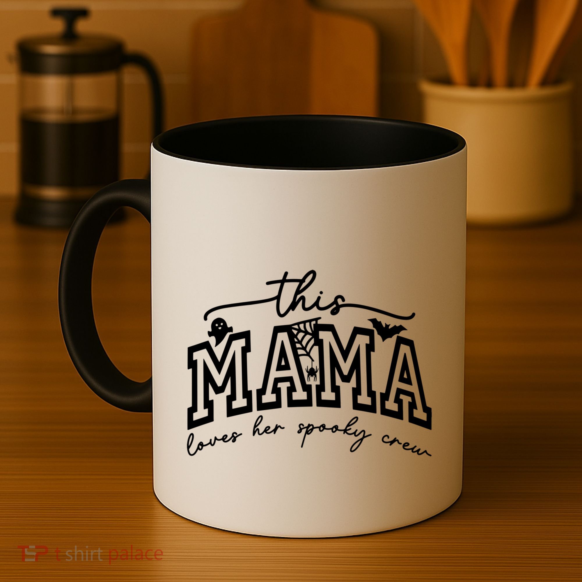 This Mama Loves Her Spooky Crew Mom Halloween Gift Coffee Mug